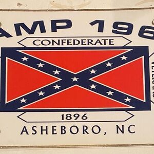 vintage camp 1966 sons of confederate veterans vanity license plate. , NC